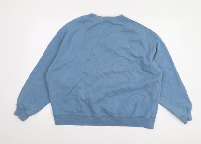 H&M Women's Blue Pullover Sweatshirt Size 12