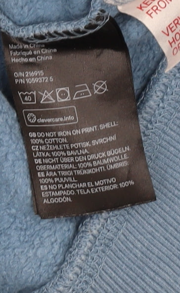 H&M Women's Blue Pullover Sweatshirt Size 12
