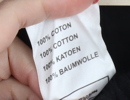 Damart Women's Black Peasant Skirt Size 24 Geometric Midi