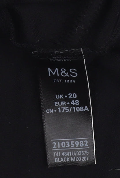 Womens UK Size 20 Marks and Spencer Black Basic Blouse