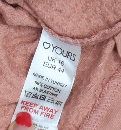 Yours Women's Pink Pullover Hoodie Size 16