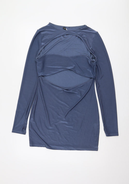 PrettyLittleThing Women's Blue Dress Size 14