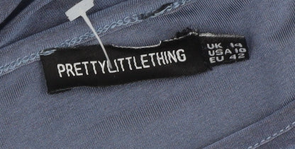 PrettyLittleThing Women's Blue Dress Size 14