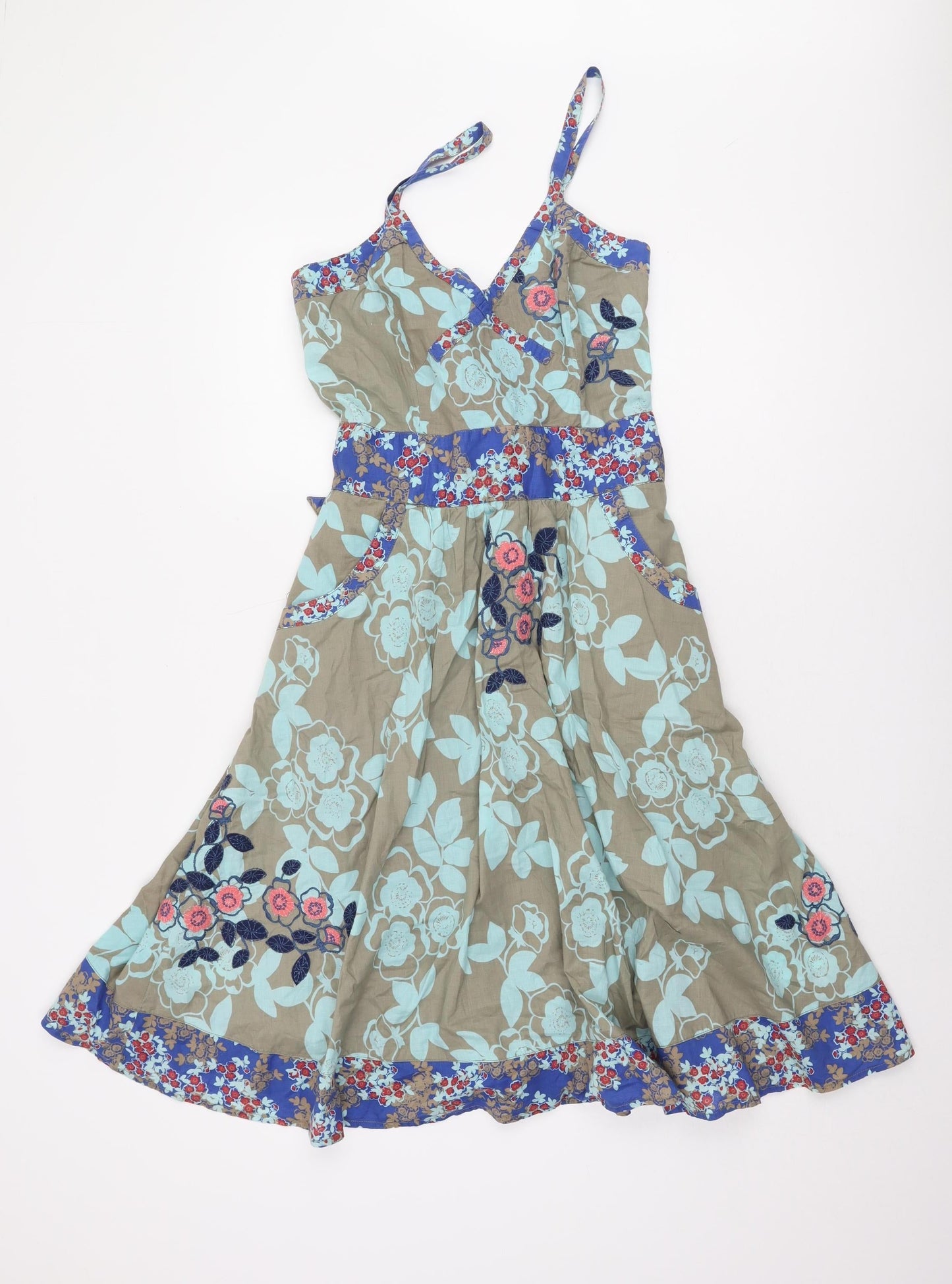 Next Women's Multicoloured Floral Dress Size 10