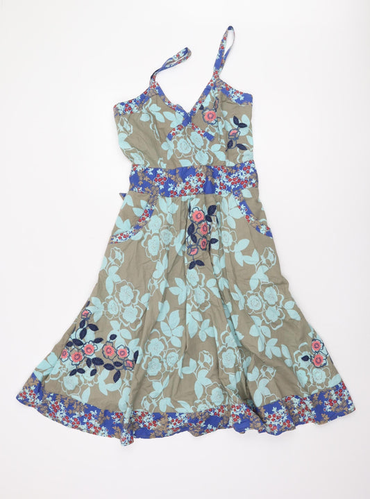 Next Women's Multicoloured Floral Dress Size 10