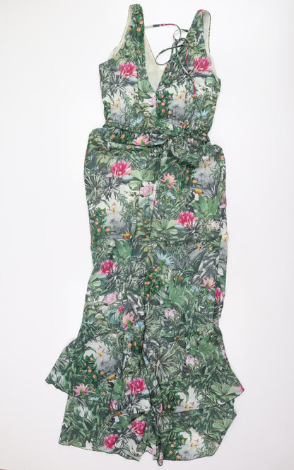 H&M Women’s Multicoloured Fit & Flare Midi Dress Size 10