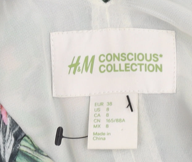 H&M Women’s Multicoloured Fit & Flare Midi Dress Size 10
