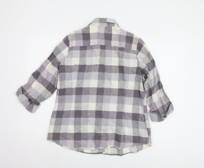 Womens UK Size 14 Marks and Spencer Grey Basic Button-Up