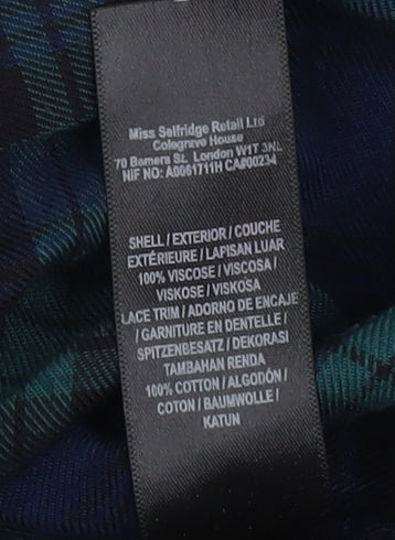 Womens UK Size 4 Miss Selfridge Multicoloured Basic Button-Up