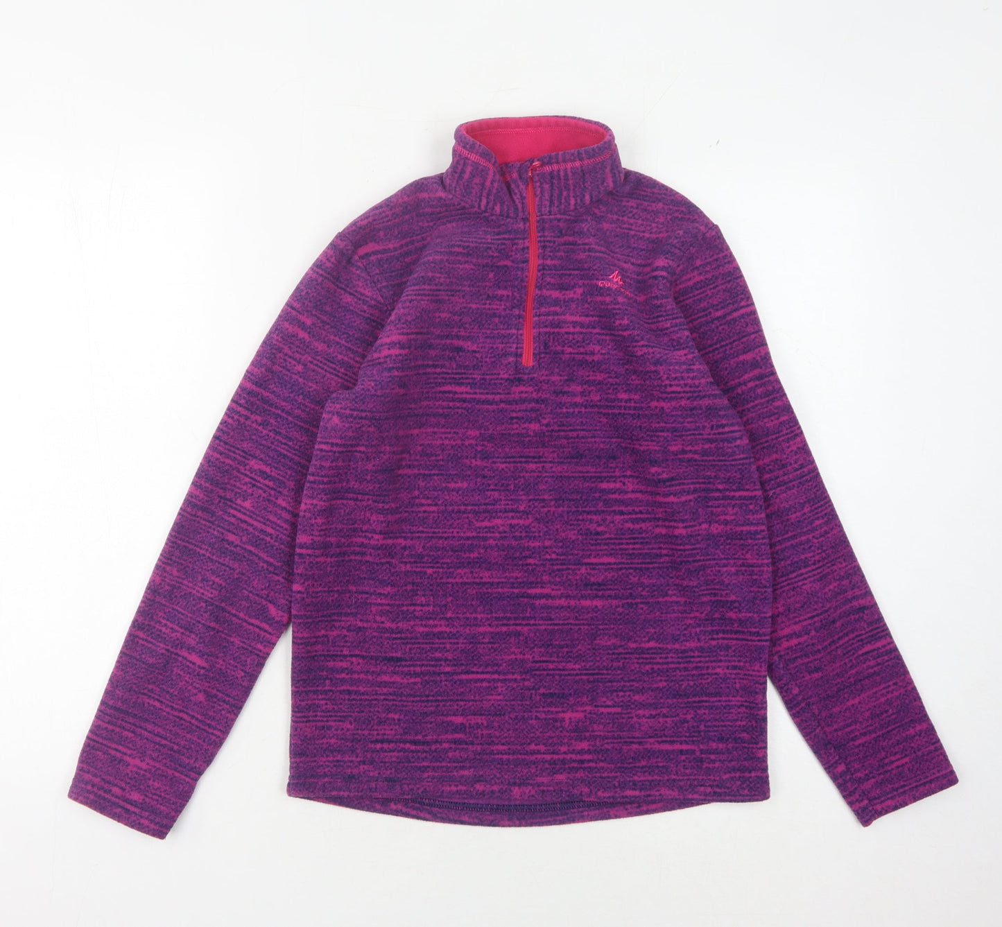 Decathlon Girls Purple Fleece Sweatshirt 14 Years Zip Winter