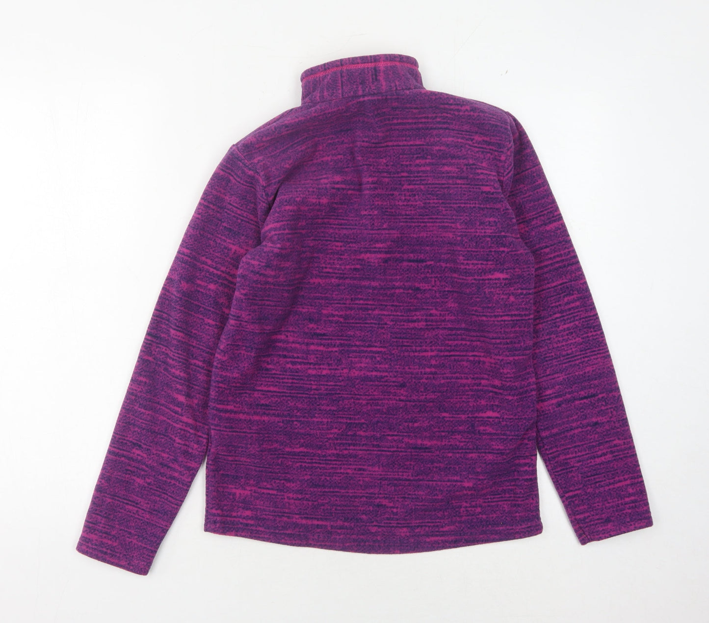 Decathlon Girls Purple Fleece Sweatshirt 14 Years Zip Winter