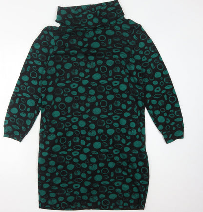 Roman Women's Multicoloured Cowl Neck Dress Size 10