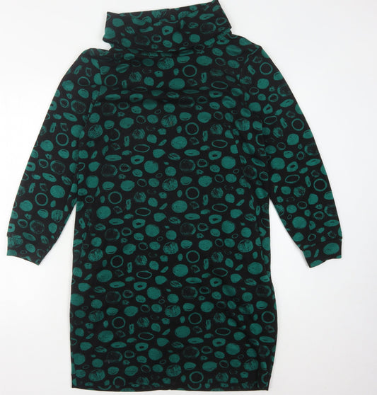 Roman Women's Multicoloured Cowl Neck Dress Size 10