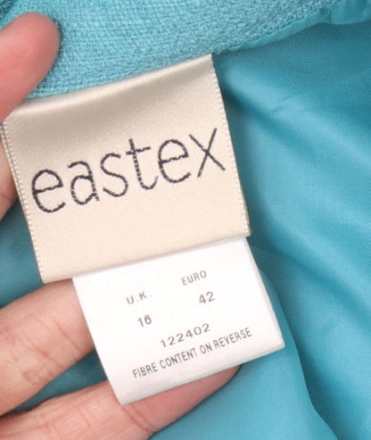 Eastex Women's Blue Polyester Skirt, Size 16, Good Condition