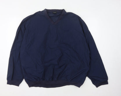 Mens UK Size XL IZOD Blue Pullover Sweatshirt