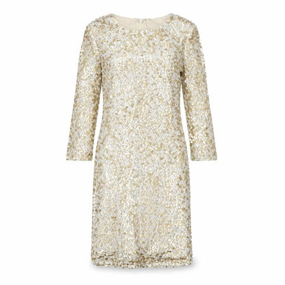 French Connection Women's Gold Sequin Dress Size 6