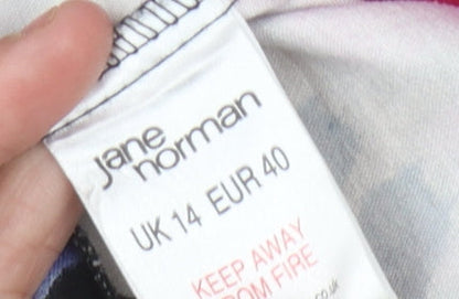 Jane Norman Women's Multicoloured Floral Skirt - Size 14