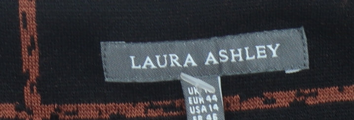 Womens UK Size 16 Laura Ashley Black Tunic Blouse