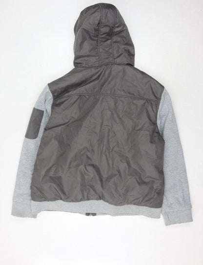 Mens UK Size 2XL Fabric Grey Puffer Jacket