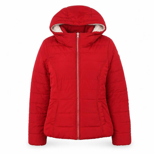 Womens UK Size M Hollister Red Puffer Jacket