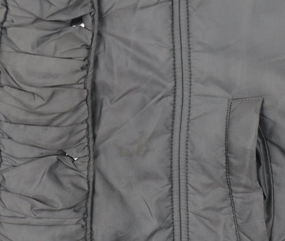 Precis Women's Grey Hooded Jacket Size 12