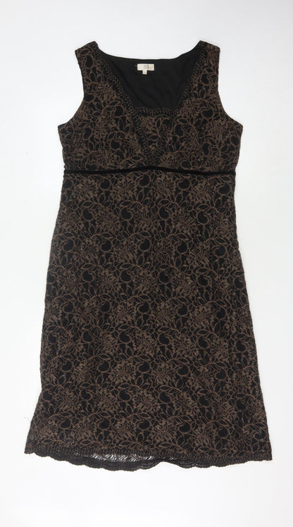 CC Women's Black Sheath Sleeveless Dress Size 16