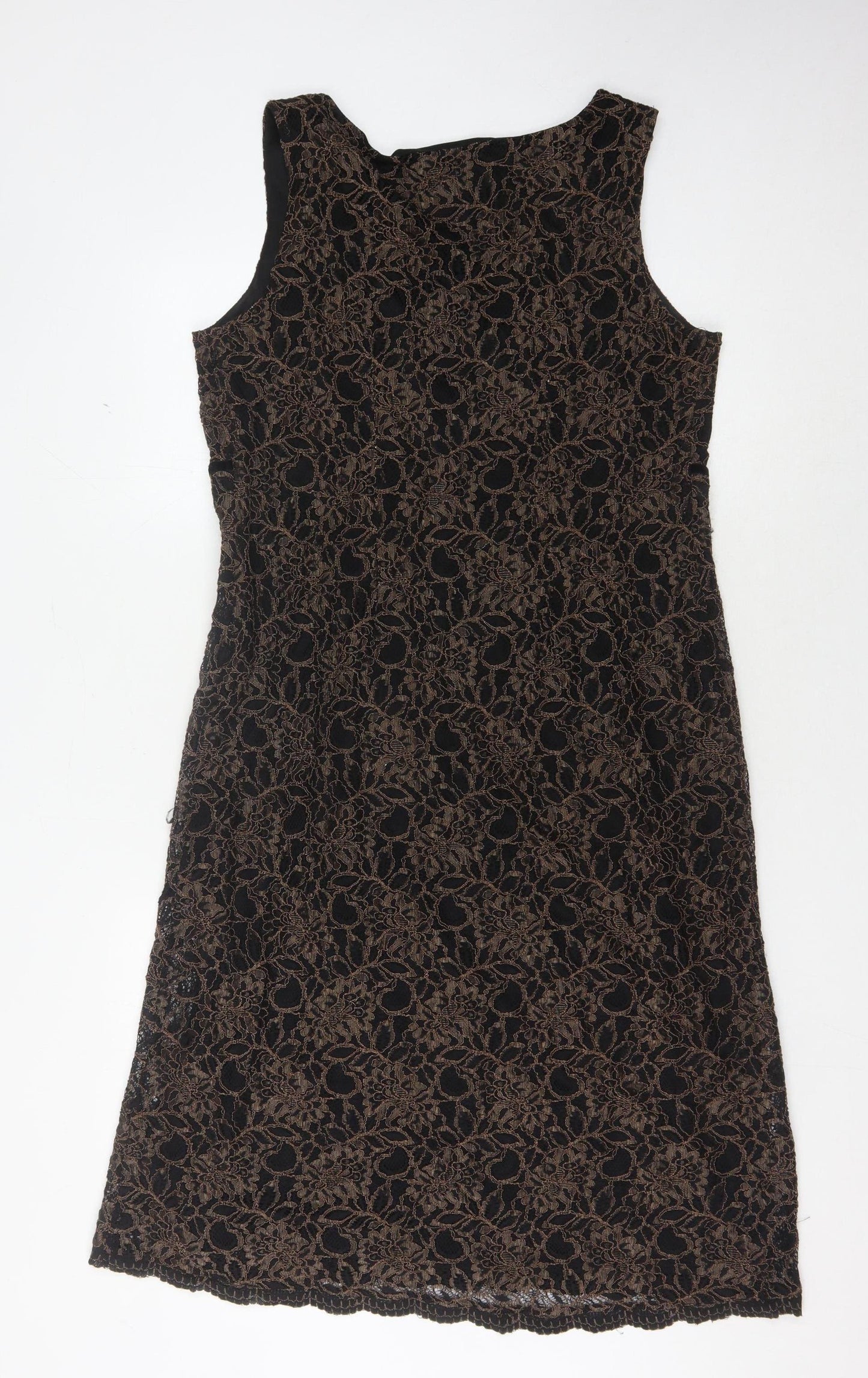 CC Women's Black Sheath Sleeveless Dress Size 16