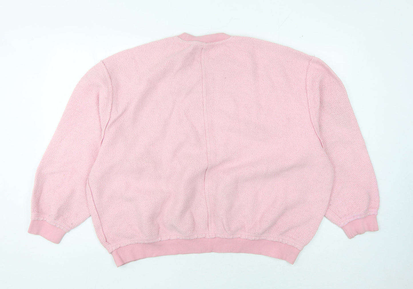 Adidas Women’s Pink Fleece Pullover Sweatshirt Size 14
