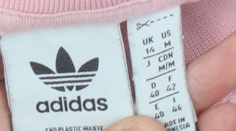 Adidas Women’s Pink Fleece Pullover Sweatshirt Size 14