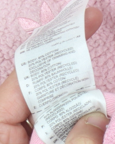 Adidas Women’s Pink Fleece Pullover Sweatshirt Size 14