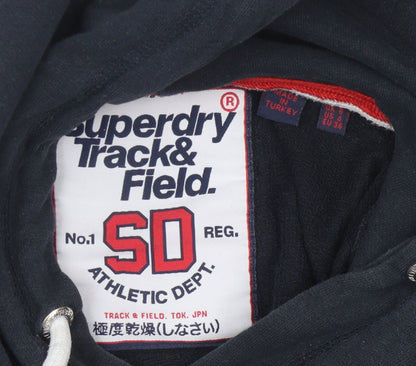 Superdry Women's Blue Pullover Hoodie Size 8