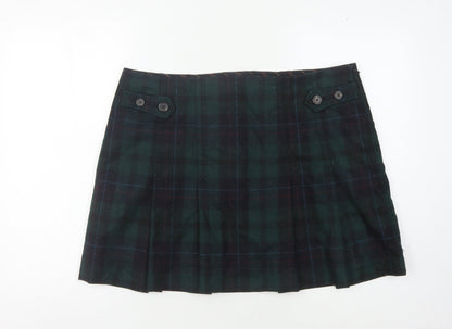 GAP Women's Multicoloured Plaid Pleated Skirt Size 16