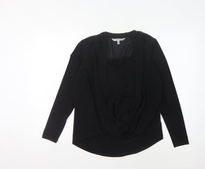 Coast Women's Black Wrap Top, Size 10