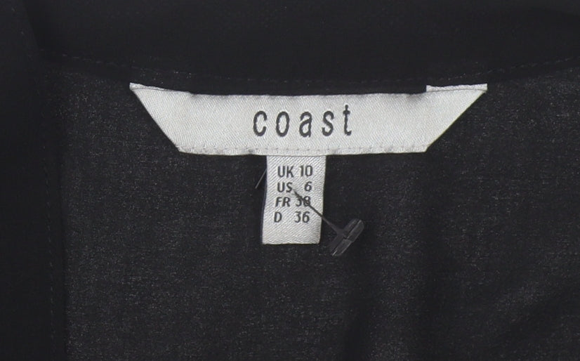 Coast Women's Black Wrap Top, Size 10