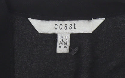 Coast Women's Black Wrap Top, Size 10