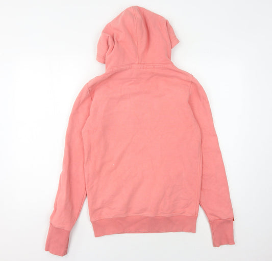 Superdry Women's Pink Pullover Hoodie, Size S