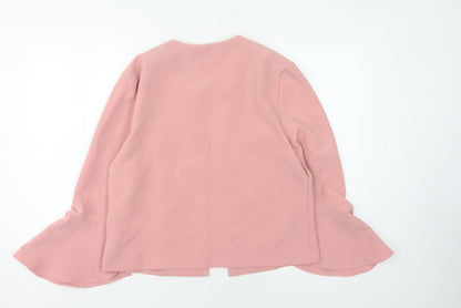 Lipsy Women's Pink Blazer, Size 16, Elegant Long Sleeve