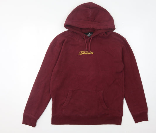 Mens UK Size S Hollister Red Pullover Hoodie