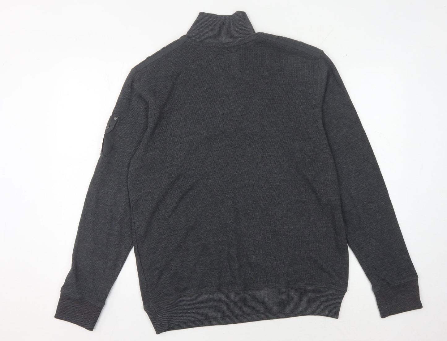 Debenhams Men's Grey Pullover Jumper, Medium, High Neck