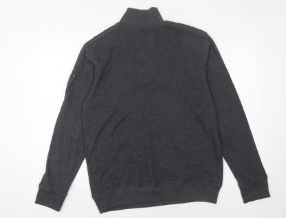 Debenhams Men's Grey Pullover Jumper, Medium, High Neck