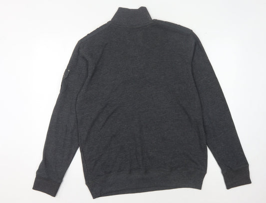 Debenhams Men's Grey Pullover Jumper, Medium, High Neck