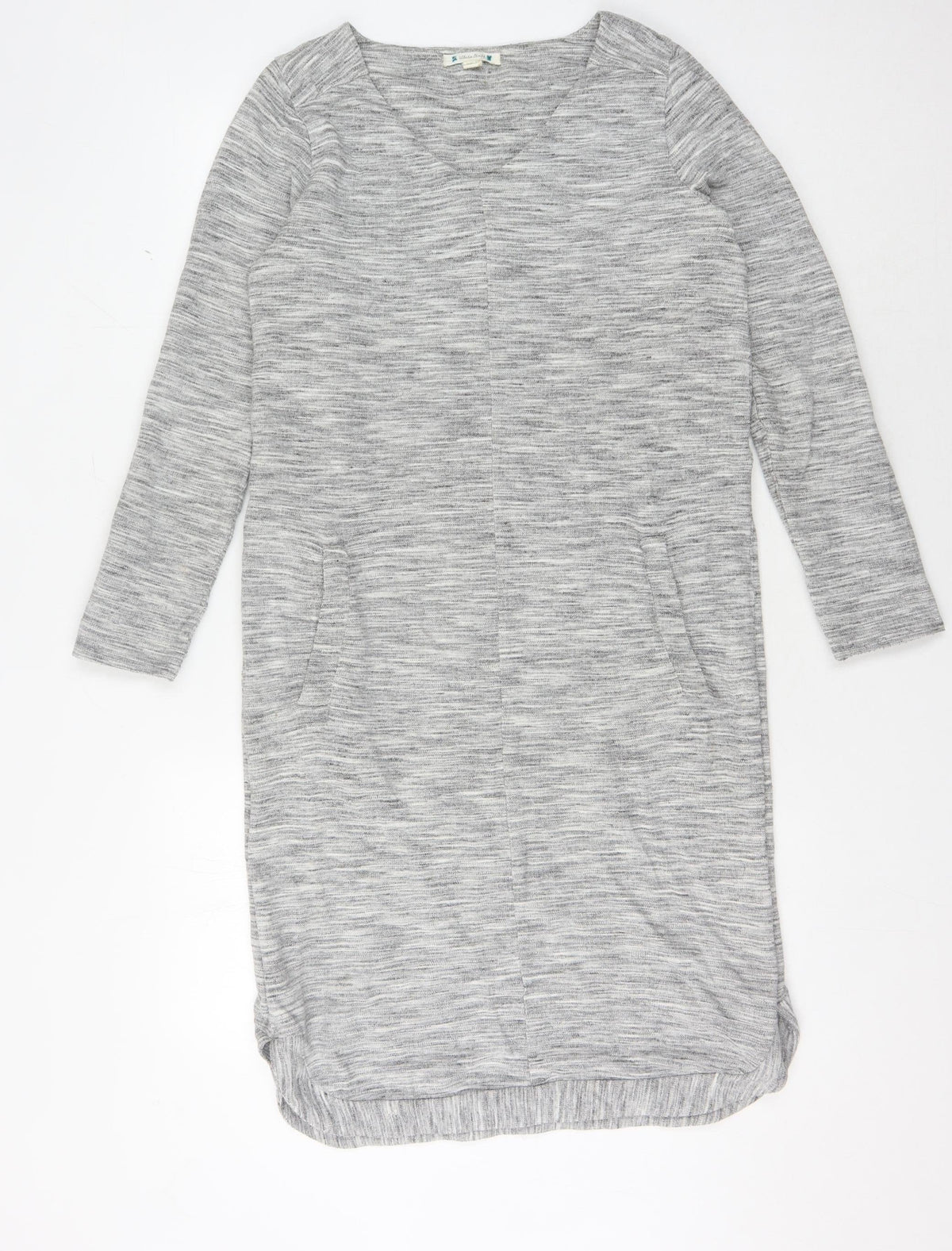 White Stuff Grey Women's Long Sleeve Shift Dress Size 10