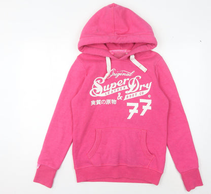 Superdry Women's Pink Pullover Hoodie S