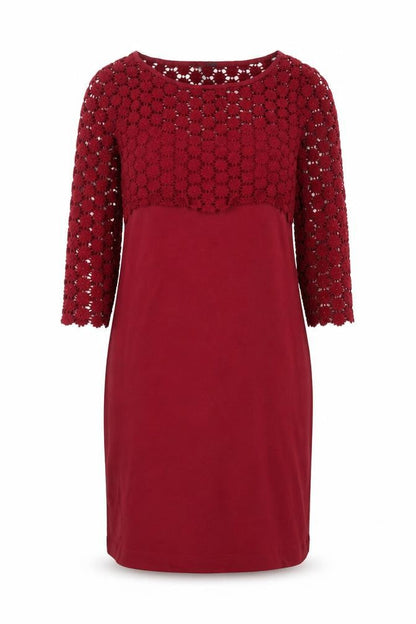 Great Plains Women Red XS Crochet Dress