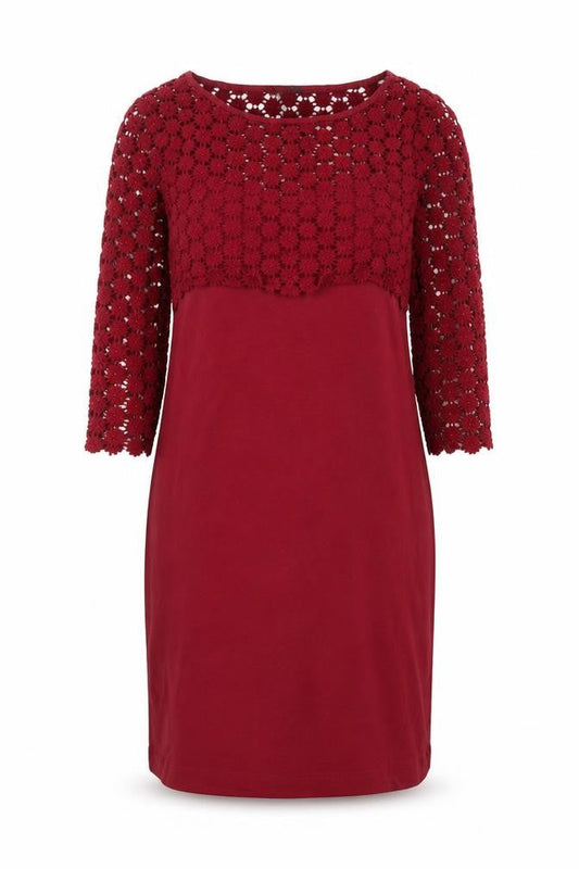 Great Plains Women Red XS Crochet Dress