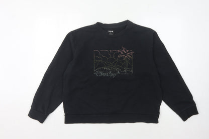 Hurley Black Unisex Graphic Pullover Sweatshirt L