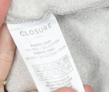Mens UK Size M Closure London Grey Pullover Hoodie