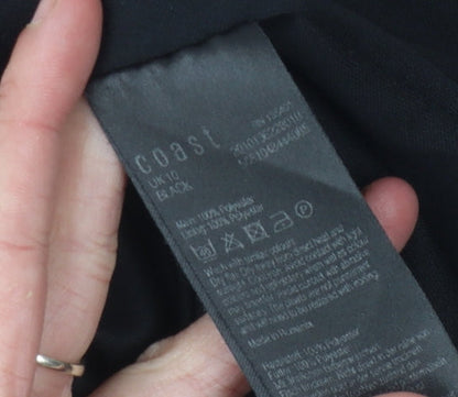 Coast Women's Black Sheath Dress, Size 10, V-Neck, Formal