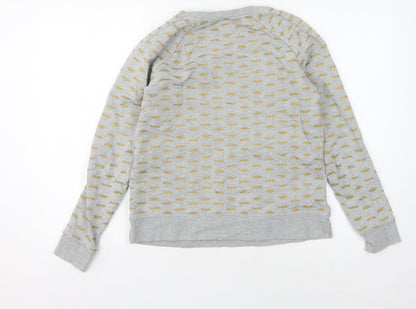 Boden Women's Grey Animal Print Sweatshirt S