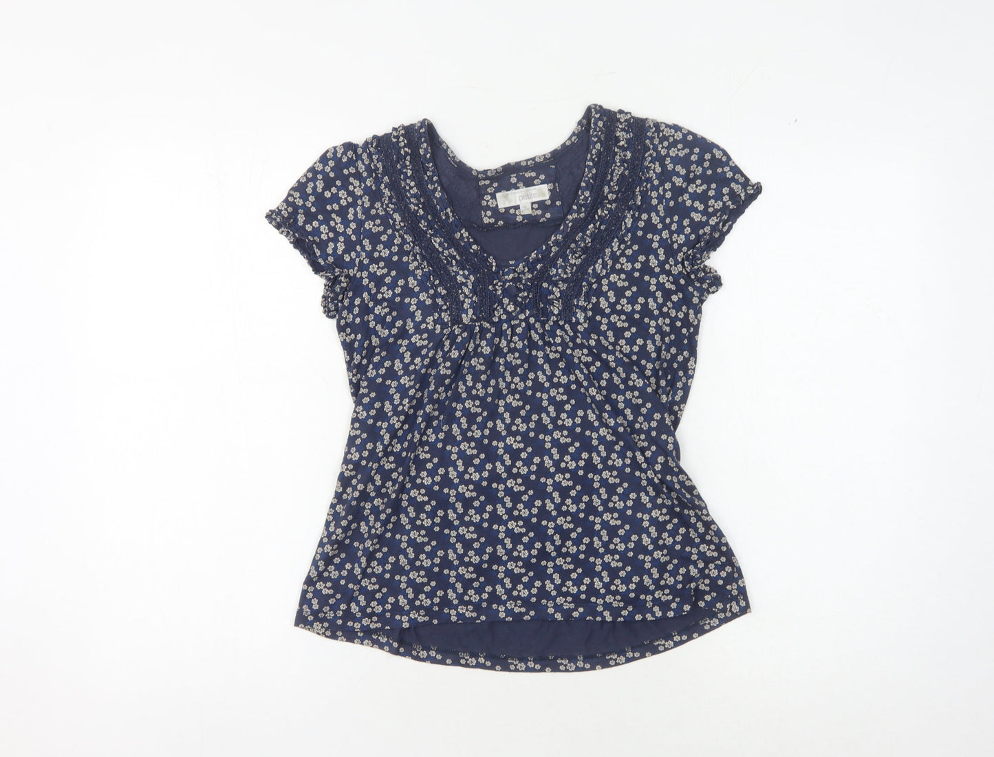 Womens UK Size 10 Rocha John Rocha Blue Basic Blouse